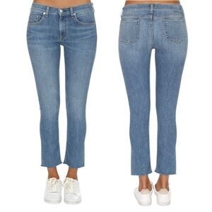 Rag & Bone Lucky Rouge Frayed Hem Ankle Skinny Jeans Women’s 25